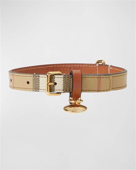 burberry dog days|Burberry check leather dog collar.